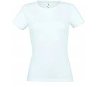 Sol'S Miss - Camiseta Ligera de Cuello Redondo para Mujer, 100% algodón, Blanco, L