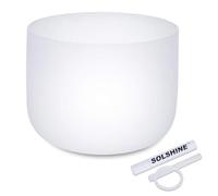 SOLSHINE B Note Crystal - tazón para cantar (432 HZ, 20,3 cm, vidrio de chakras de corona y junta tórica incluido)