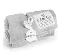 Solsken Home Manta Get Well - Manta curativa - Mantas Inspiradoras para Mujeres/Hombres - Regalos Get Well Soon - Manta Suave (Forro Polar Gris 50 x 65 Pulgadas)