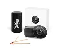 Solstickan Design Caja de regalo Solstickan con vela aromática + bote con cerillas Negro-vela perfumada de madera de cedro