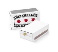 Solstickan Design Funda para cerillas Three Stars grande Blanco