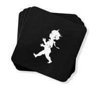Solstickan Design Set de 4 posavasos Solstickan 10x10 cm Negro