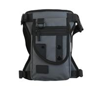 Soltar Bolsas de cinturón de Bolsas de piernas, Riñonera de Nailon for Hombre, Estilo Moderno, con caída en la Pierna(Grijs)