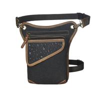 Soltar Bolsas de cinturón de Bolsas de piernas, Riñonera de Piel auténtica for Hombre(Color15)