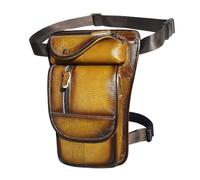 Soltar Bolsas de cinturón de Bolsas de piernas, Riñonera de Piel con diseño de café for Hombre, Bolso de Hombro(Color3)