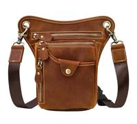 Soltar Bolsas de cinturón de Bolsas de piernas, Riñonera de Piel for Pierna de Motocicleta, multifunción(Color1)