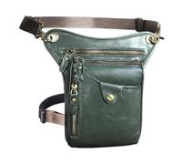 Soltar Bolsas de cinturón de Bolsas de piernas, Riñonera de Piel Gruesa for Hombre, diseño Informal, Color café, clásica, Bandolera(Color11)