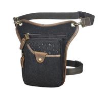 Soltar Bolsas de cinturón de Bolsas de piernas, Riñonera de Piel Gruesa for Hombre, diseño Informal, Color café, clásica, Bandolera(Color18)