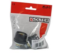 Solter Conector Fijo Hembra 35/50 (2u) - Conexión Dinse de Alta Precisión, Latón Conductivo, Resistencia Térmica, Compatibilidad MMA - Seguridad Profesional en Soldadura - Blíster Doble