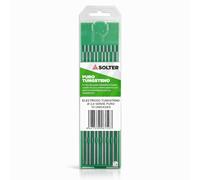 Solter Electrodo tungsteno verde Ø2,4 mm, Tungsteno puro 100%, TIG AC, Para soldadura de aluminio y magnesio, Caja 10 unidades.