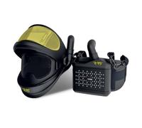 Solter HELLMET R-35 FLOW FLIP-UP - Careta de soldadura automática profesional con ventilación PAPR TH3P, visor abatible Flip-Up y filtro DIN 4-8/9-13 para máxima protección, confort y rendimiento