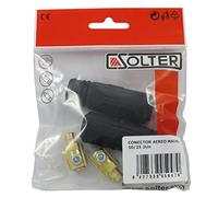 Solter - Pack de 2 Conectores Aéreos Macho Dinse 10/25 mm² | Alta Conductividad y Aislamiento Térmico | Accesorios para Soldadura MIG/MAG y MMA