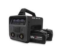 Solter SOLBAT 120A - Soldador MMA portátil a batería (2x BAT-20V 8Ah) - Autonomía 60 min - Electrodo Ø3.2 mm - Conexión DINSE 10-25 - Ideal para reparaciones sin red eléctrica