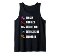 Solteras, Casadas, Después De Niños. Gráfico De Zapatos Camiseta sin Mangas