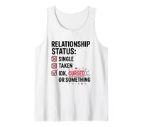 Soltero tomado IDK Maldito AF Estado Civil Solteros Camiseta sin Mangas