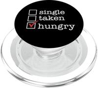 ¿Soltero? ¿Tomado? ¿Sin Hambre? SÍ! Meme Divertido Foodie Checkmark PopSockets PopGrip para MagSafe