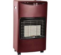 SOLTHERMIC Estufa de Gas Butano EG10B Color ROJO BURDEOS Encendido automático 4200 W, Plegable, Cerámica, 3 Modos, Triple sistema de seguridad, Ruedas multidireccionales, 30-60 m2