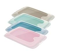 Solty - Fiambrera Embutido Apilable - Porta embutidos para nevera Reutilizable, Libre de BPA, Apto para Microondas, Lavavajillas y Congelador - 19 x14 x3 - Set 4 tupper mini