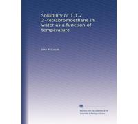 Solubility of 1,1,2,2-tetrabromoethane in water as a function of temperature