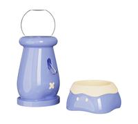 Solución de alimentación, cuenco de cerámica con dispensador de agua para roedores, mascotas, hámsteres, jerbos, uso diario, suministro de alimentación para mascotas