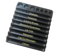 Solución de almacenamiento de botellas para píldoras para una organización vertical eficiente de productos farmacéuticos, bandeja de jeringas con 8 ranuras, organizador de cosméticos