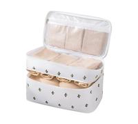 Solución de almacenamiento de viaje plegable con compartimentos, bolsas de embalaje de artículos de tocador multicapa para sujetadores, ropa interior y cosméticos, viaje plegable para mujeres, Cactus