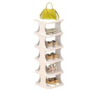 Solución de almacenamiento de zapatos: estante para zapatos de 6 niveles, PP duradero de 25 x 81,5 cm, diseño plegable con pantalla que ahorra espacio | Organizador de calzado para niños y adultos, ar