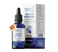 Solución de Azul de Metileno 1% EP-USP 99% - 100 - Grado calidad Farmacéutica - Vidrio Azul Protector UV con Gotero - Pureza Analizada Sin Metales Pesados. (100 ml)