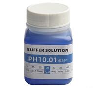 Solución de calibración de medidor de pH de 50 ml 4.00 7.00 10.01 y amortiguador estándar ORP 222mV para medidores de conductividad, 12.88/cm 1413 μs/cm(10.01)