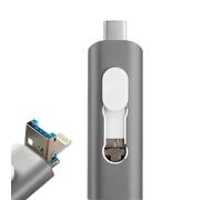 Solución de copia de seguridad con un solo clic para dispositivos Lightning, tipo C y micro-USB, almacenamiento de 128 GB con diseño de llavero