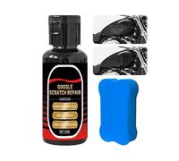 Solución de corrección de arañazos para motocicletas: pasta refinadora de gafas de 35 ml, compuesto de restauración de revestimiento, kit de pulido de viseras con herramienta de almohadilla de espuma