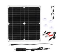Solución de energía solar portátil, panel de silicio monocristalino ligero de 20 W, diseñado para durar en aventuras al aire libre, carga