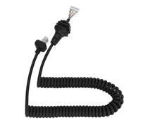 Solución de extensión de audio tipo espiral, cable de extensión para auriculares con compatibilidad para auriculares civiles de helicóptero,