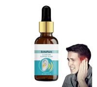 Solución de gotas para los oídos, calmante natural para los oídos, líquido calmante de 4.1 x 1.2 pulgadas, fórmula no irritante, botella portátil apta para viajes para uso doméstico y familiar