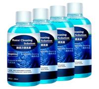 Solución De Limpieza Para Maquinilla De 250 Ml, Compatible Con Braun CCR2 CCR4 Clean & Renew Cartuchos De Recarga, Limpie Su Afeitadora, Elimina Restos De Cabello Y Partículas De Piel(4 pcs)
