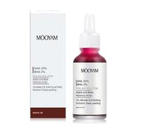 Solución de peeling AHA 30 % + BHA 2 %, 30 ml, solución exfoliante AHA 30 % + BHA 2 %, esencia de ácido de frutas líquida, ácido salicílico líquido, suero para el rostro, suero