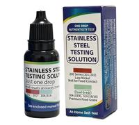 Solución de prueba de acero inoxidable - 15 ml Instant Portable Quick Testing Agent, Stainless Steel Identification Solution for Cookware and Cutlery | Fast Metal Grade Tester for Kitchen Lab Home
