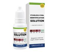 Solución De Prueba De Acero Inoxidable | Frasco Cuentagotas Prueba Metal Preciso 12 ml | Reactivo Acero Inoxidable - Para Vajilla, Artículos Sanitarios, Utensilios de Cocina, Materiales De