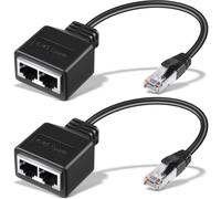 Solución de red de alta velocidad, interfaz HUB, conector modular, conexión de red para expansión de doble dispositivo, LAN, Internet Cat5, Cat6,
