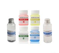 Solución de referencia de 50 ml para medidores de pH probadores ORP con 4.00 7.00 10.01 y 222 mV para un rendimiento de medición consistente (6 piezas)