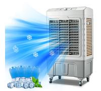Solución de refrigeración evaporativa portátil con tanque grande, 3 velocidades ajustables para espacios interiores y exteriores