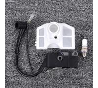 Solución de repuesto completa que incluye una bobina de encendido más un filtro de aire de diseño eficiente que apunta a aspectos clave de rendimiento de tu motosierra