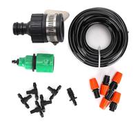 Solución de riego para jardines, kit de riego por goteo con tubos altamente flexibles para una gestión