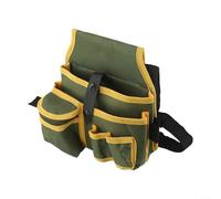 Solución eficiente de almacenamiento de herramientas con correa de cintura ajustable adecuada para el trabajo de manitas y tareas al aire libre (verde + amarillo)