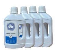 Solución for limpieza de ventanas, compatible con ECOVACS Winbot W1 Pro/W2 Pro Omni/Winbot Mini/W1S/W2/W2S PRO/W920, solución limpiadora de vidrios(1000mlx4)