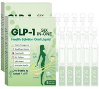 Solución oral Hexa-in-One para el cuidado de la salud - 0,7 ml × 5 viales Esencia para el cuidado corporal, favorece la salud digestiva de forma segura (paquete de 2 cajas)