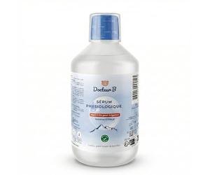 Solución salina estéril 0,9% NaCl - Solución fisiológica para lavado nasal, cuidado nasal, bebés y limpieza de heridas (500 ML)