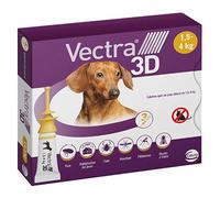 Solución spot-on Vectra® 3D para perros de 1,5 a 4 kg - 3 pipetas