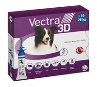 Solución spot-on Vectra® 3D para perros de más de 10 a 25 kg - 3 pipetas