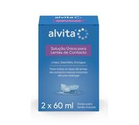 Solución única para lentes de contacto Alvita 2x60ml